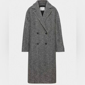 Babaton Herringbone The Slouch™ Coat - Soft Wool Cashmere - Gray - M (SOLD OUT)